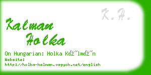 kalman holka business card